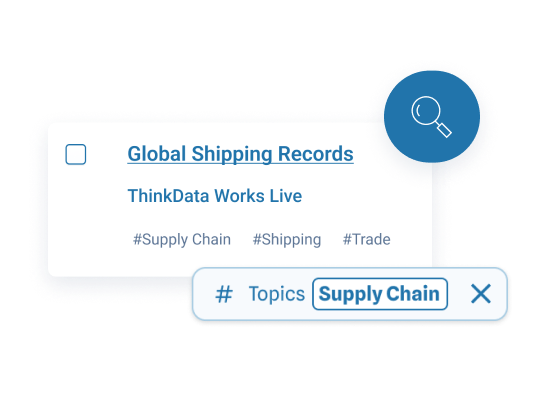 Small preview of searching in the data catalog