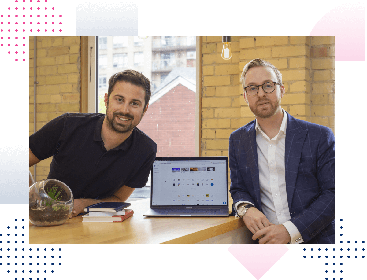 Photo of ThinkData Works' founders, Bryan Smith and Brendan Stennett