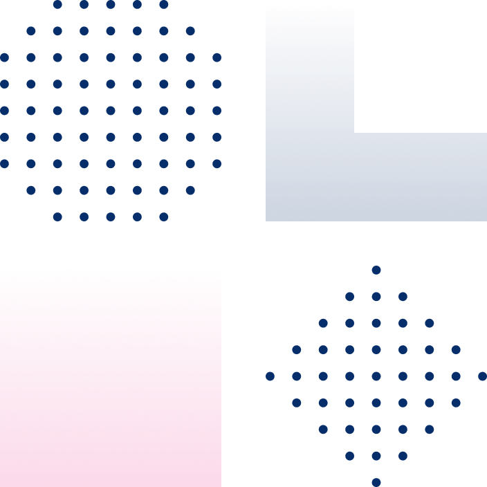 Graphic of dotted and gradient shapes