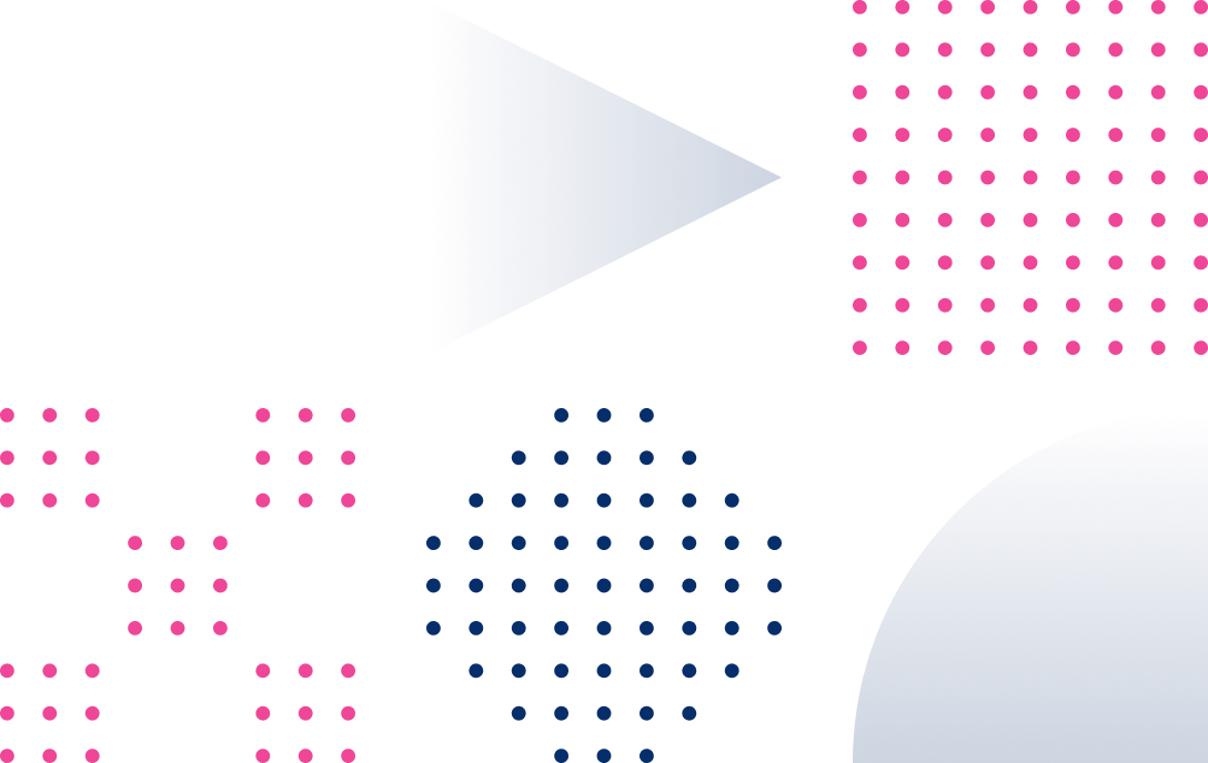 Graphic of dotted and gradient shapes